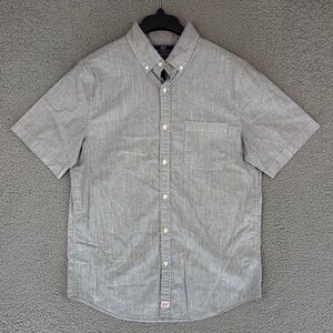 Vineyard vines slim fit Murray shirt short Sleeve mens medium Gray Button-Down